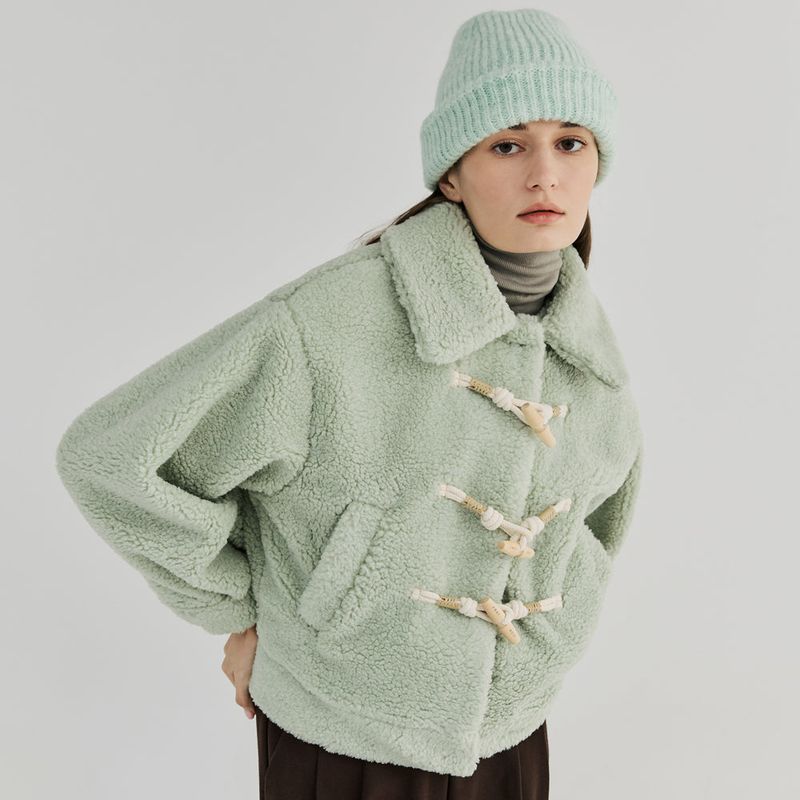 ECO FUR DUFFLE JACKET (MINT)