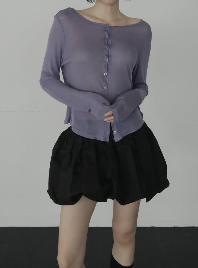 Leon See-through Snap Cardigan