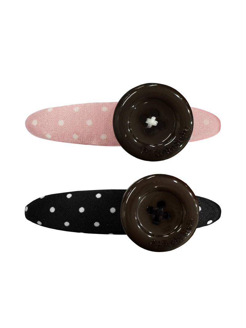 Dot button hair pin [2pcs set]