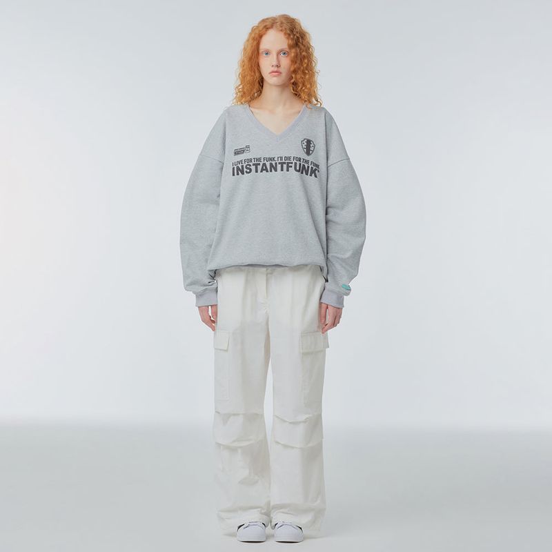 Parachute wide-leg cargo trousers