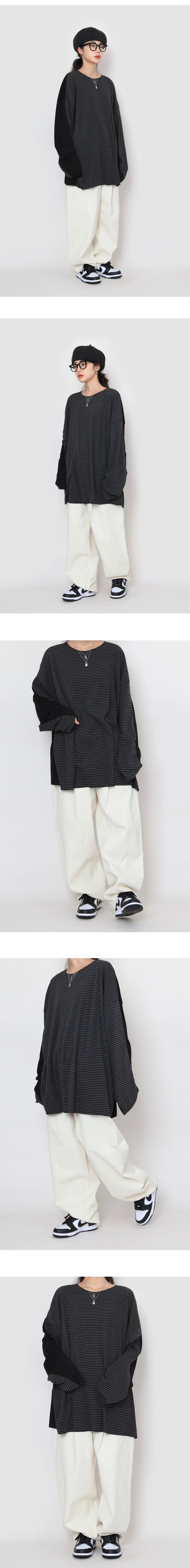 Cream Black Balloon Pants