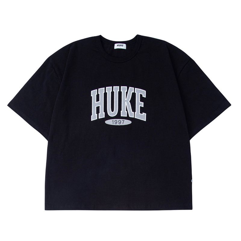 HUKE（フック）の「HUKE Logo Skate Short Sleeve Shirt (Black)（Tops）」