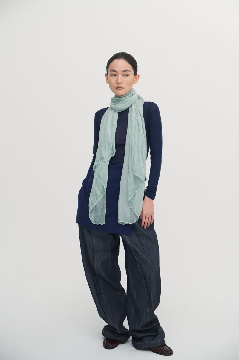 Pleats loom light scarf_5colors