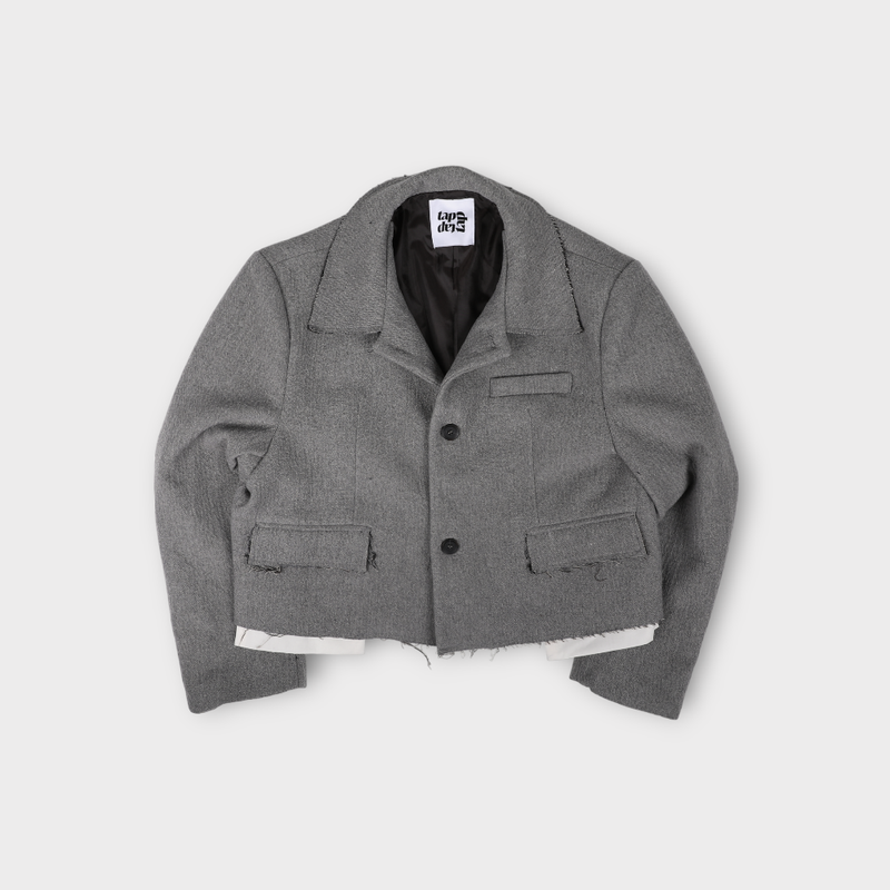 3 TAP Wool 50 Cut Off Crop Jacket (2color)