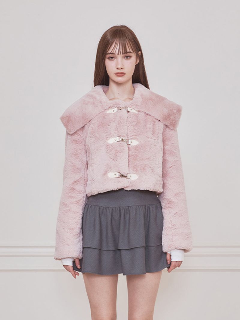Not your rose（ノットユアローズ）の「Bebe sailor fur jacket (Pink)（Jackets/Outerwear）」