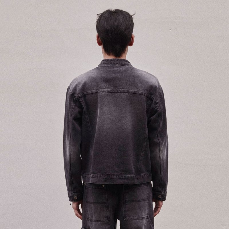 HOOK DENIM RACER JACKET_BLACK