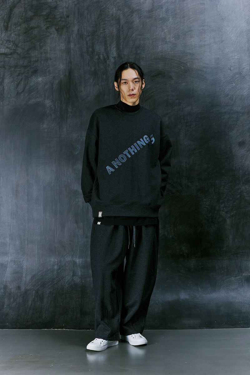 DIAGONAL-EMBROIDERY MTM (Charcoal)
