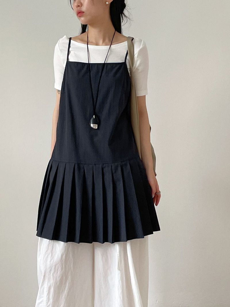 Sepia Pleated Bustier One Piece