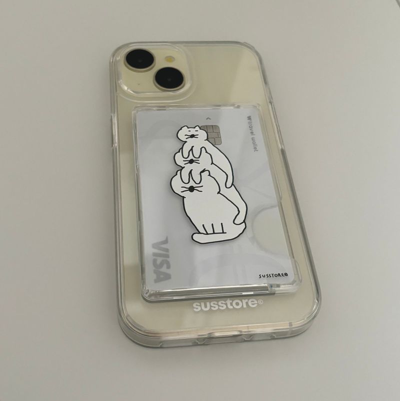 [MagSafe card wallet]Cat stacked in three tiers