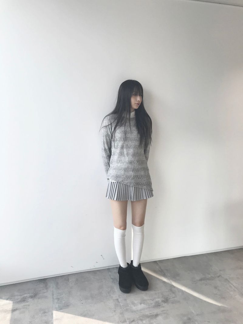 pony pleats skirt (3c)