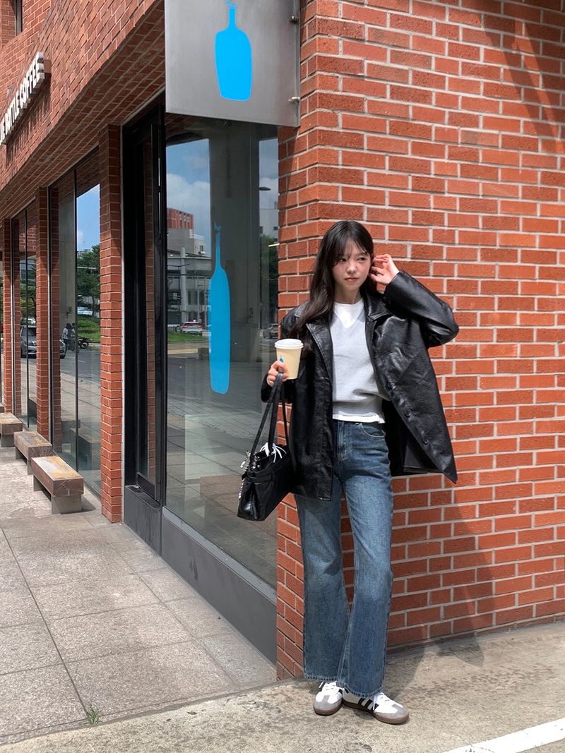 [MADE] Blending leather jacket