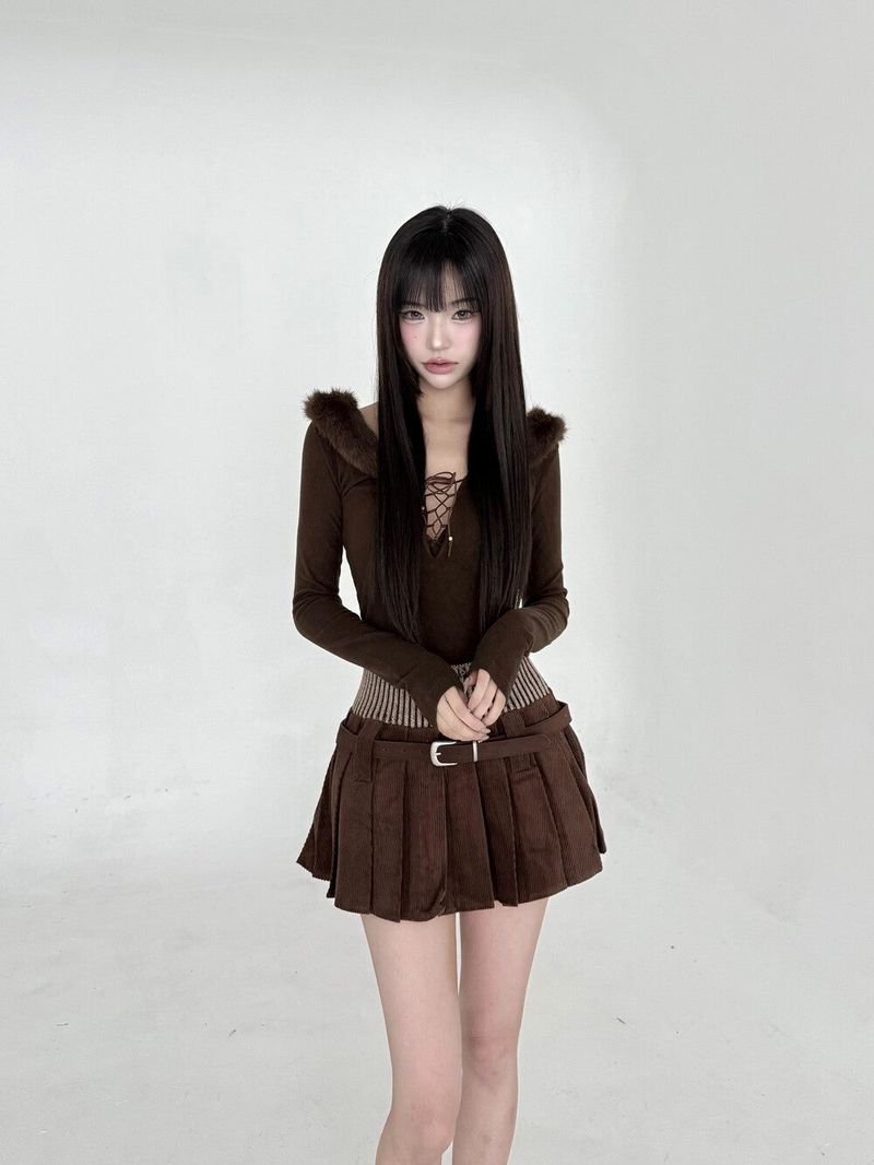 1548. Fur rope T (2color)
