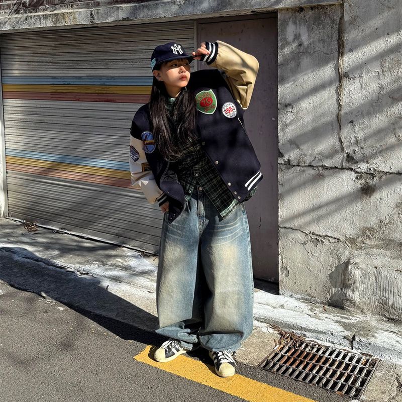 Wide Vintage Denim Balloon Pants