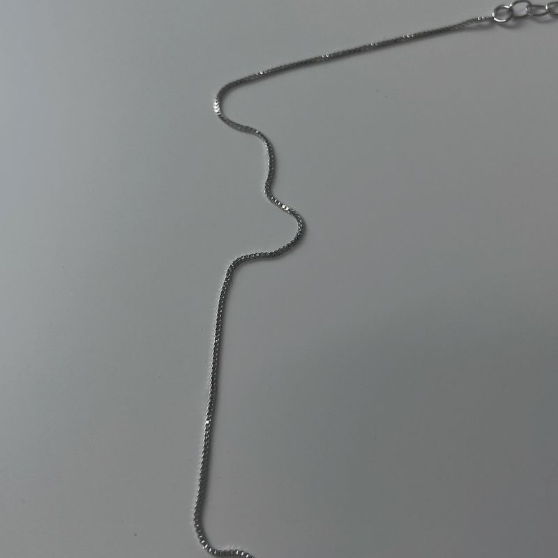 simple square necklace (925silver)