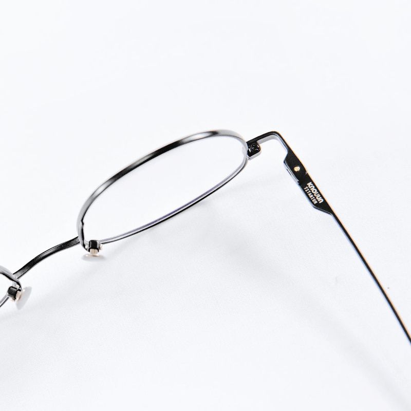 Knouun Round titanium glasses CODE. 103. B Black