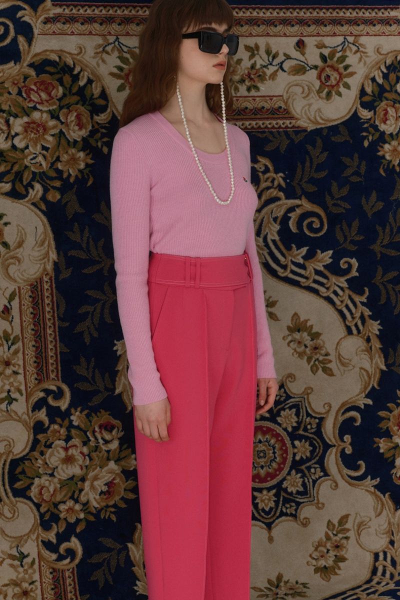 Pin tuck pants