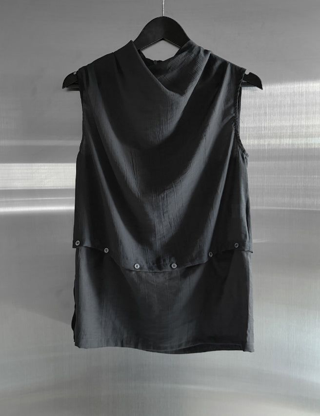 Lesia Cutout Cowl Neck Blouse