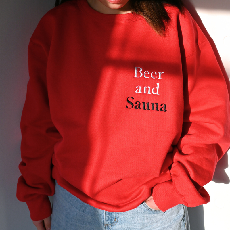 OneDrop Beer and Sauna 刺繍logo スウェット