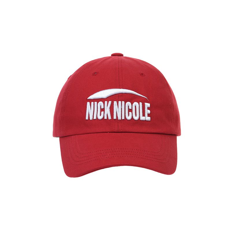 NICK&NICOLE(ニック&ニコール)の「SIGNATURE LOGO BALL CAP_BURGUNDY(Hats)」