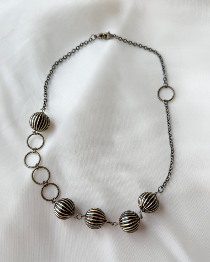 [MADE] Stripe Ball Necklace (gold)