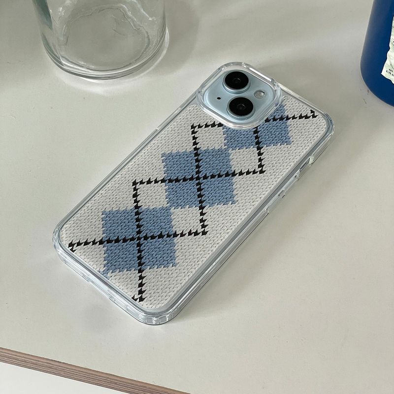 CLASSIC ARGYLE HARD JELL CASE_WHITE