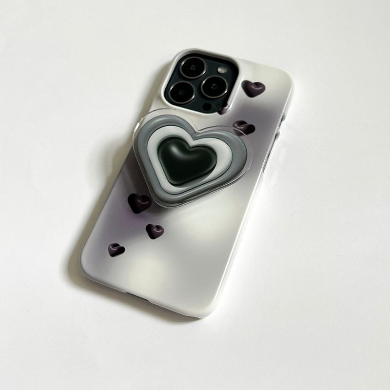 Heart Black (Matt Phone Case)
