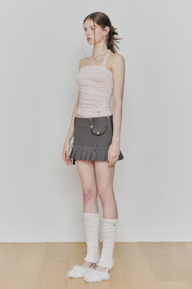 ANGEL SHIRRING TOP pink