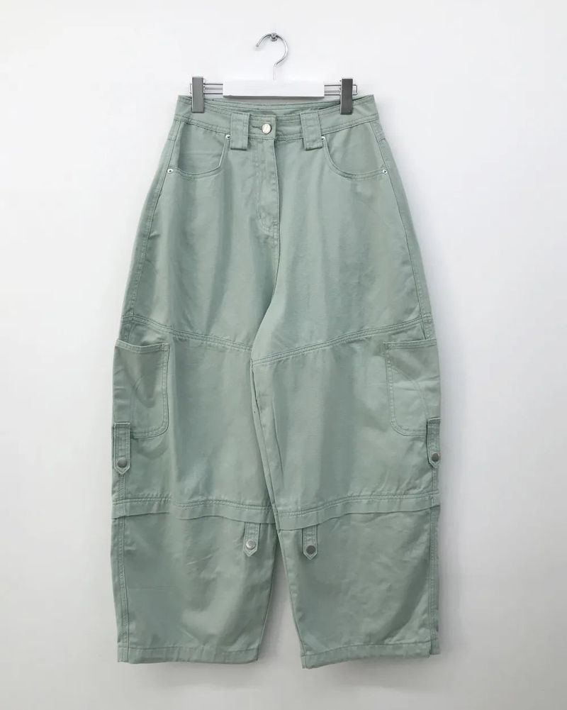 Denp Button Cargo Wide Pants (3color)