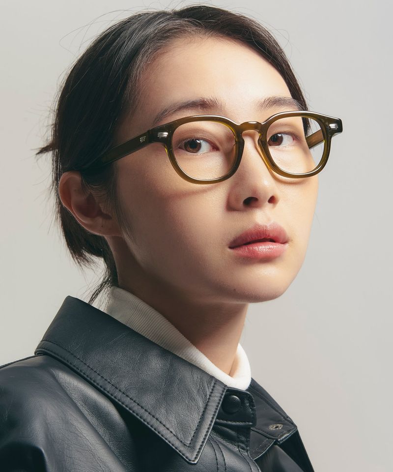 魂04 Forest Green Blue Light Glasses