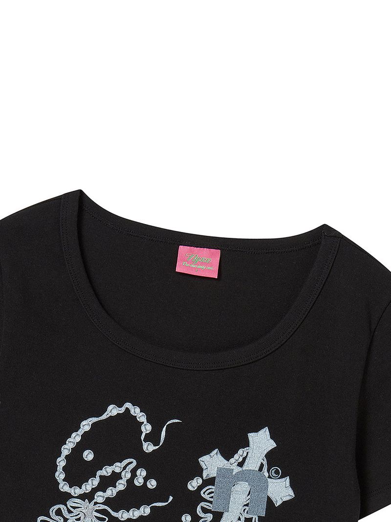 PEARLY TEE (BLACK)