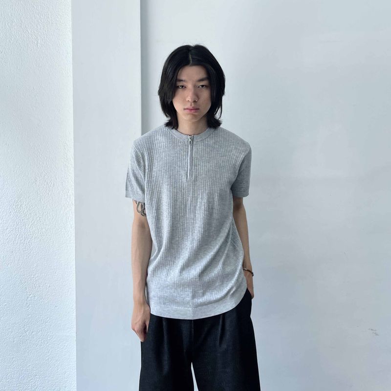 Sharp Silhouette Half-Zip Polo