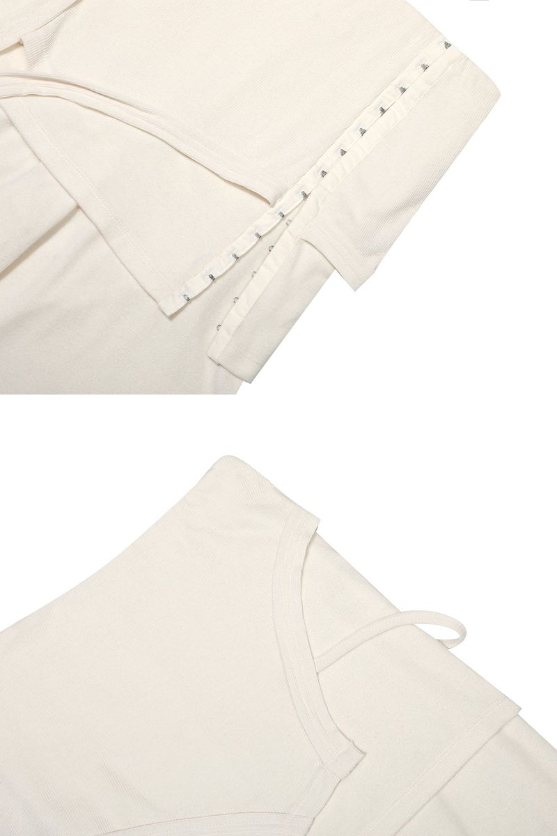 RUBY HOOK LAYERED PANTS cream