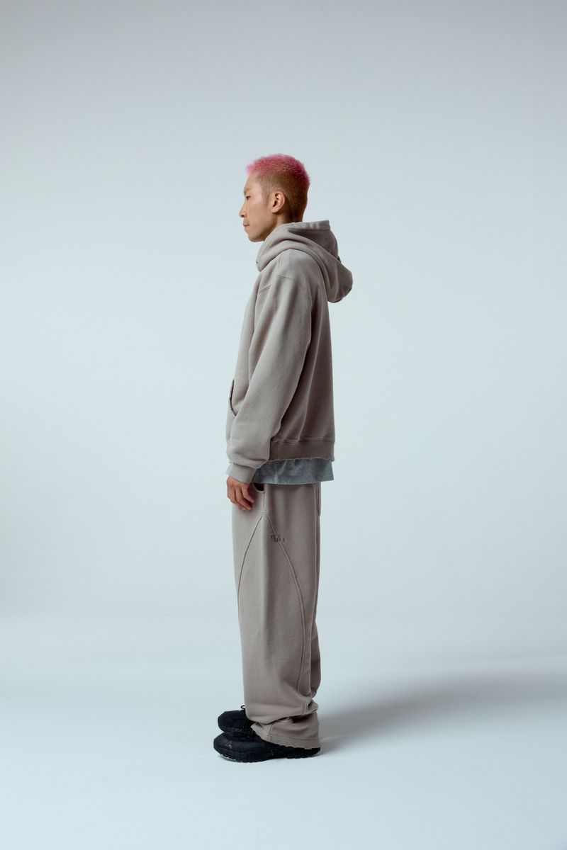Side surfboard damage washing sweat pants (ash grey)