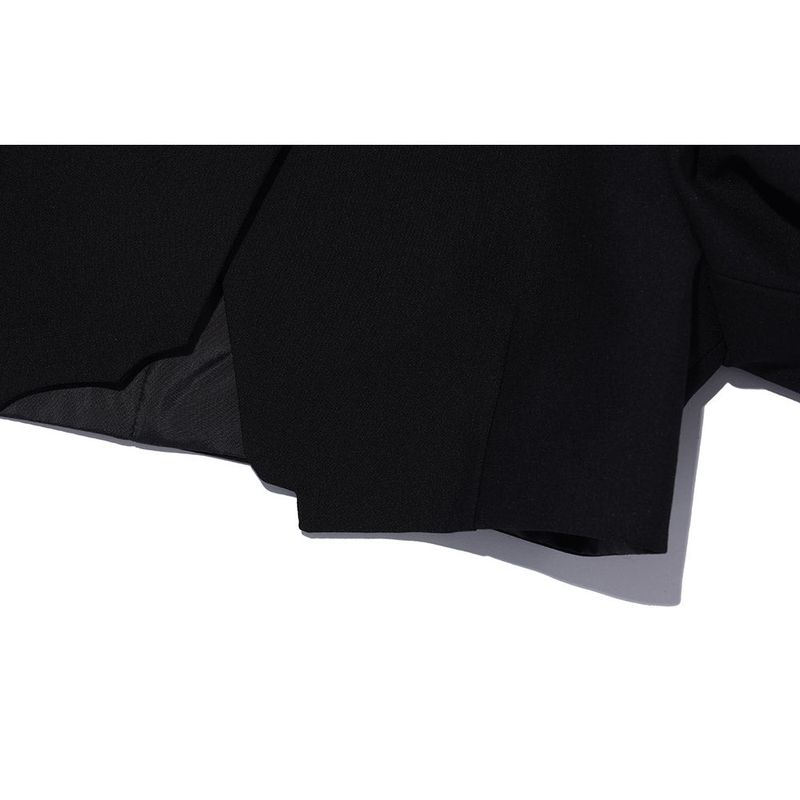 CUTTING CROSS CROP JACKET BLACK