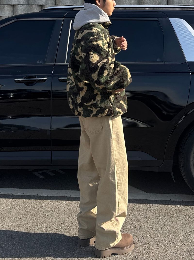 Camo String Sherpa Fleece (No.841)