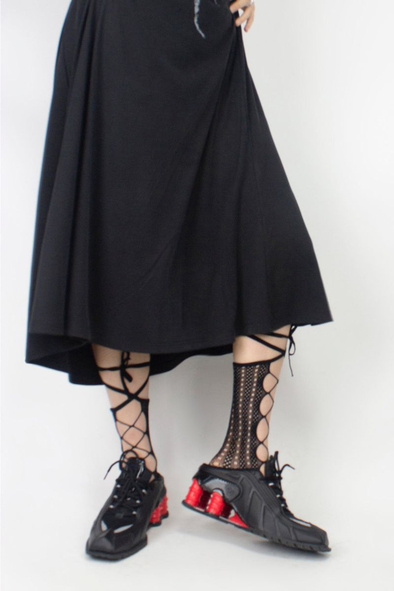 lace string knee socks (2 color)
