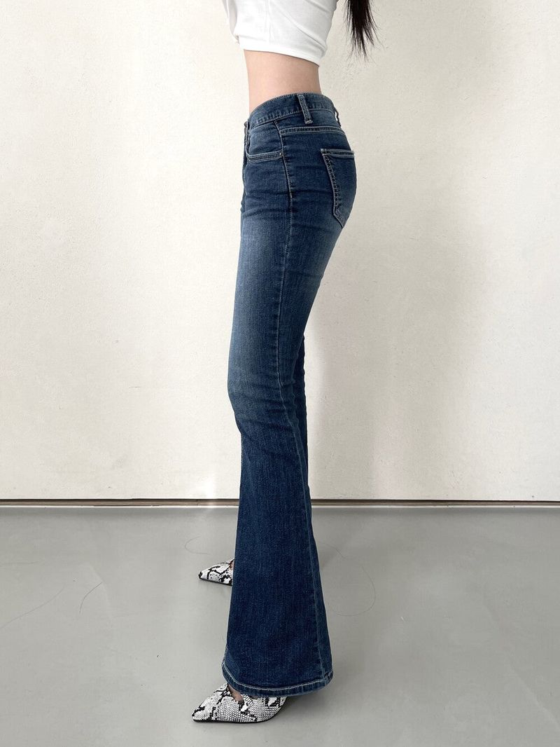 1038. Highlight low span denim boots cut (2color)