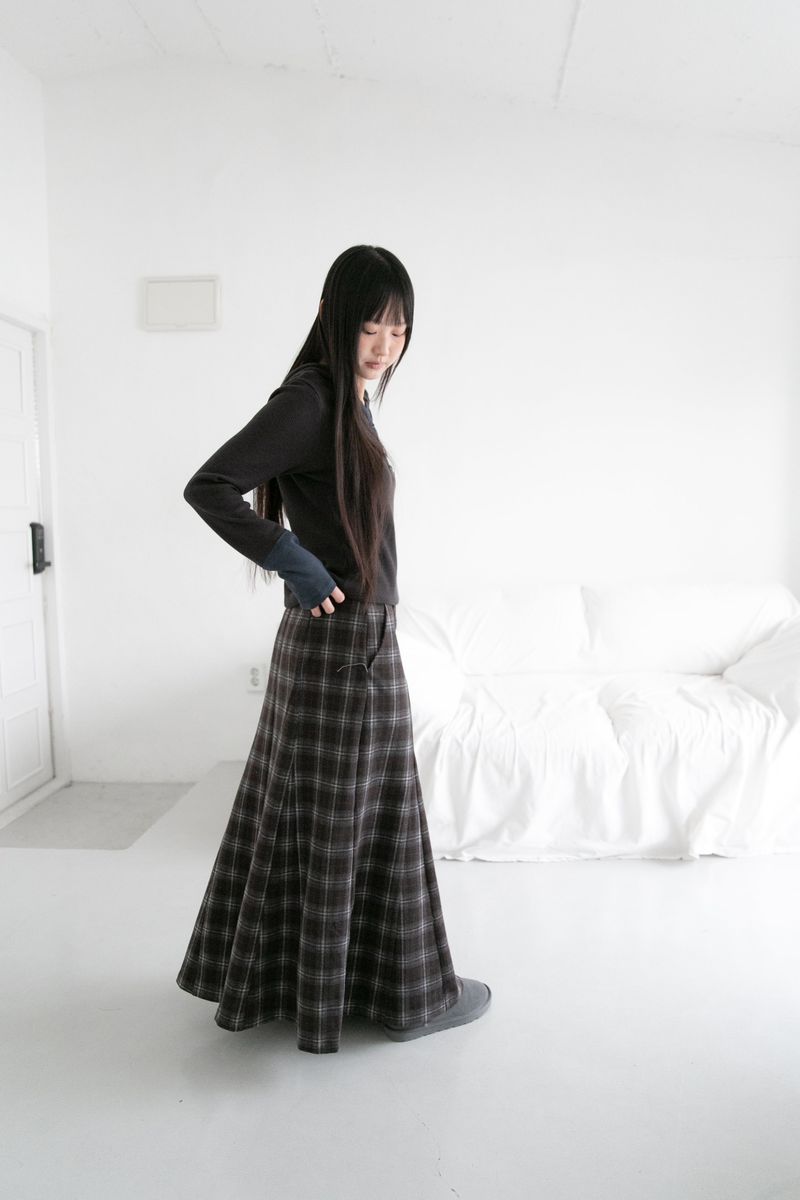 check low long skirt(2colors)