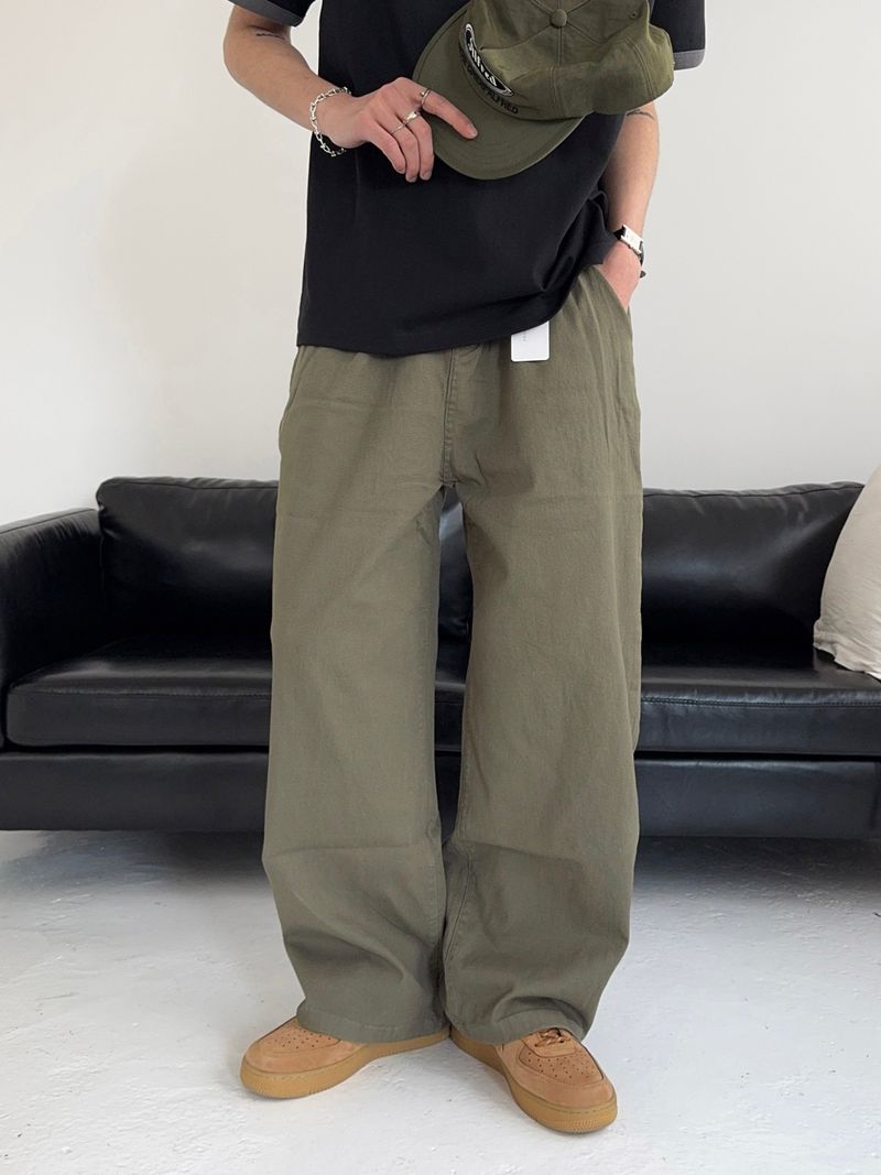 JI9BON（ジグボン）の「LO Vien Pintuck Half-Banding Semi Wide Pants (4C)（Pants）」