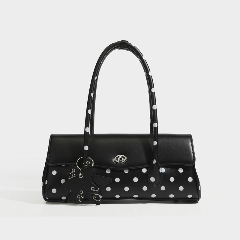 Star Keyring French Vintage Polka Dot Baguette Bag