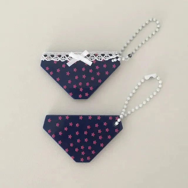Star Panty Mirror Keyring 3 types
