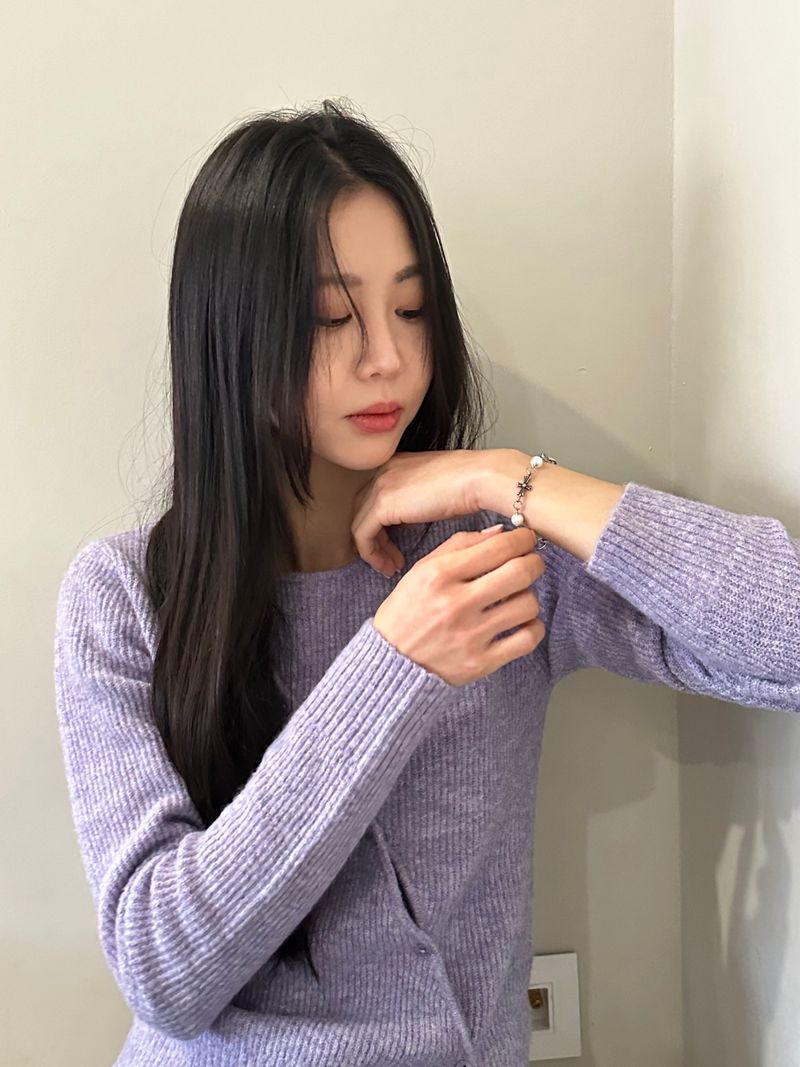 pearl drop bracelet(cross)