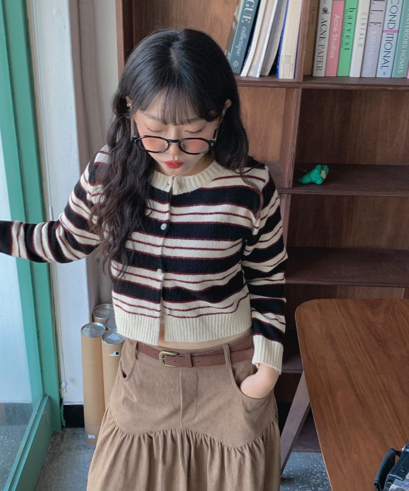 Mode Stripe Cardigan