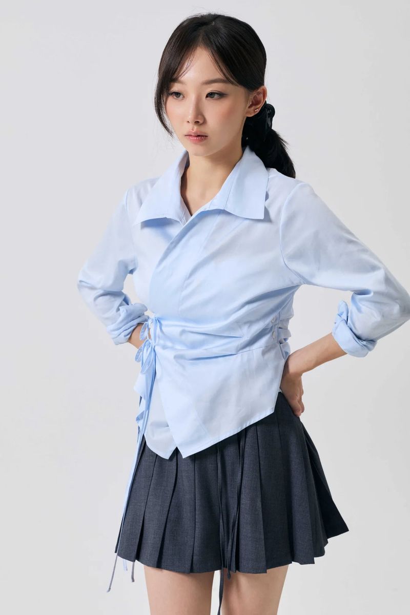 HALO WRAP SHIRT / SKY BLUE
