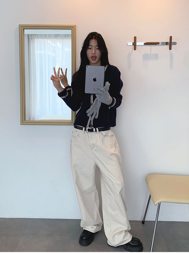 TURN POCKET WIDE COTTON PANTS (2C)