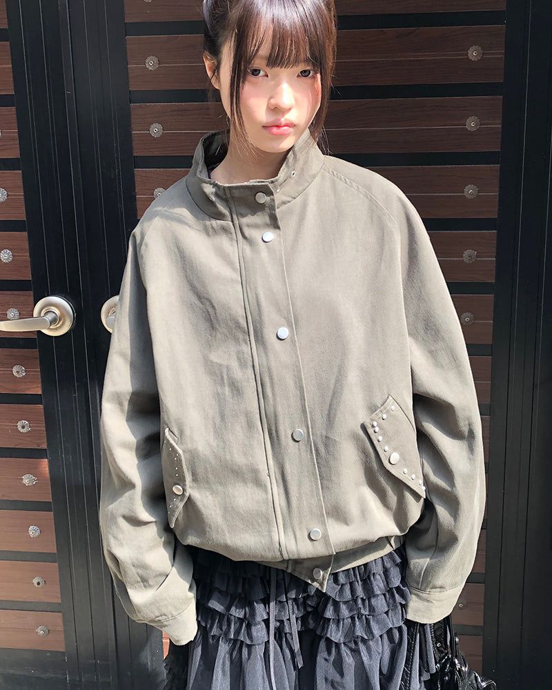 WONDER WONDER(ワンダーワンダー)の「Bern Oversized Stud Cotton Jacket(Jackets/Outerwear)」