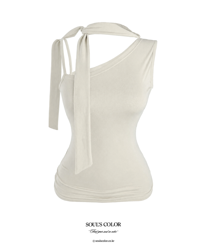 Sera Asymmetric Tie Top (4color)