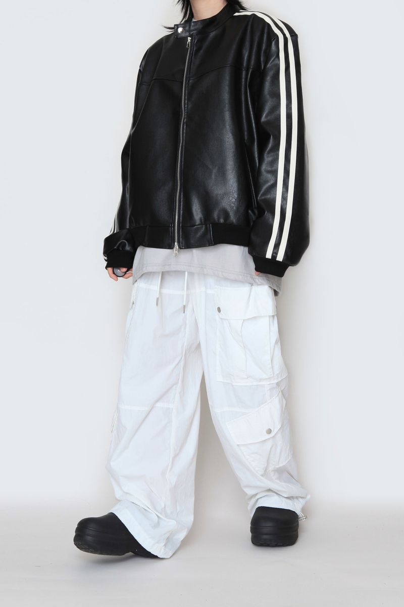 Biker Track Leather Jacket