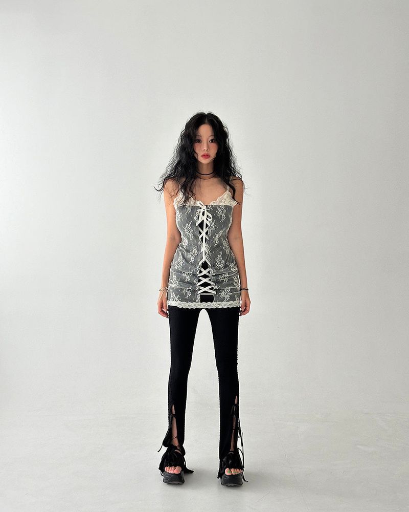 Corset lace bustier mini dress