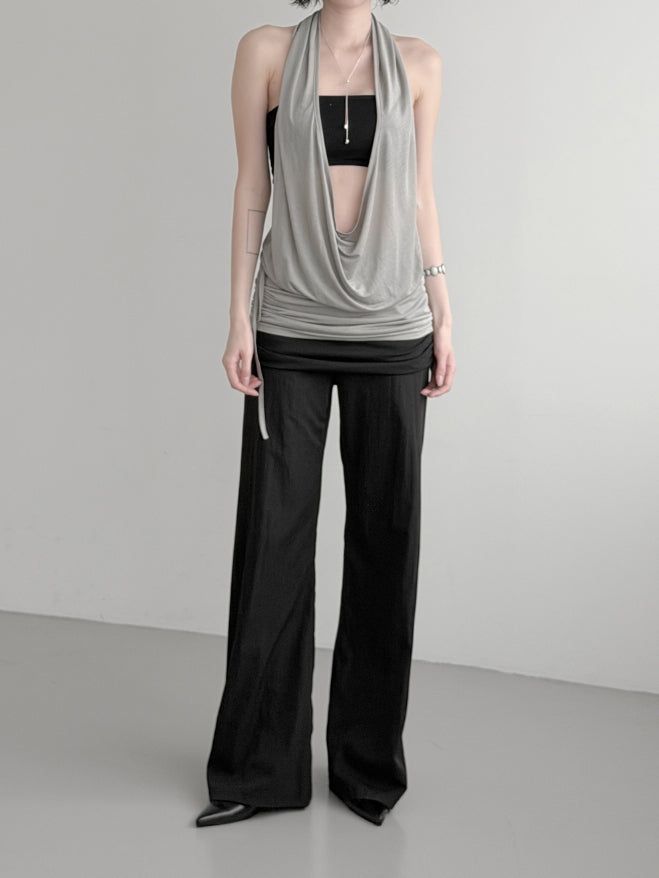 Aven Layered Shirred Skirt Pants